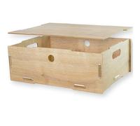 clipfritz - Caja Almacenaje con tapa - Madera MDF - 39x29x14 cm - Apilables - Cajas, cestas almacenamiento fruta y verduras, libros, jueguetes, dormitorio infantil, organización - Cofre/cesta Regalo