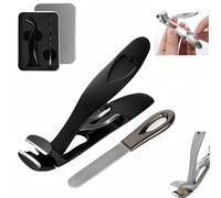 Clipmaster-Pro, Sherums Clipmaster-Pro, Sherums Nail Clipper For Seniors, Large Angled Head Toenail Clippers With Wide Opening, Ergonomic Angled Head Senior Toenail Clipper (Black)