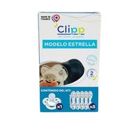 CLIPP Kit - Chupete de Destete Estrellas + 5 Anillos de Destete para un Abandono Progresivo - Destete por Etapas, Fácil y Gradual - Dispositivo Patentado - Fabricado en Francia - A partir de 2 años