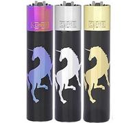 Clipper 1 Encendedor Mechero Clásico Largo Metal Unicornio Mix