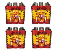 Clipper 24 Mechero Encendedor España Margarita o Cork con Funda España Silicona. Sistema de encendedores Flints Barril Reemplazo Rueda pedernal