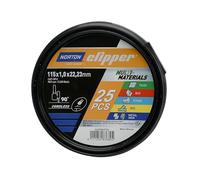 Clipper® - Discos de corte (115 x 22,23 mm, 25 unidades)
