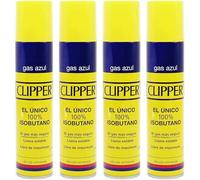 Clipper - Gas para Mecheros 300 ml con Adaptadores para Recargar Encendedores y Mecheros (4 Unidades)