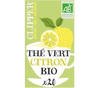 CLIPPER - Infusión de té verde limón orgánico - sabor refrescante y bienestar natural - 35 g - 4 unidades