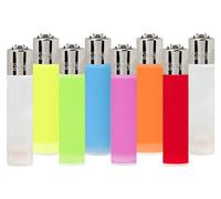 Clipper - Juego de 8 Mecheros Reusables | Encendedores en Tamaño Grande | Reutilizables con Nuestros Kits (Variados Translucidos)