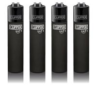 Clipper - Juego de mecheros de 4 unidades: (Soft Touch Negro)