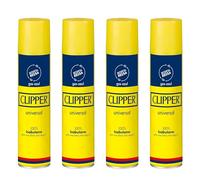 Clipper - Lata de 300 ml de Gas Butano Universal para Mecheros | Reutiliza Tus Encendedores con Nuestro Gas (4 uds)