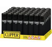 Clipper® Mechero Soft Touch All Black – Color negro – Caja 48 unidades