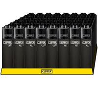 Clipper® - Mechero Soft Touch All Black, Caja de 48 Unidades, Color Negro Exclusivo DISPAU.