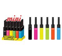 Clipper No 34, Shiny 2 Mini Tubos de Color Neón, minicoleccion, Pack de 6 Encendedores