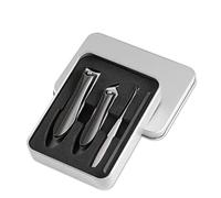 Clippers de uñas portátiles Conjunto herramientas manicura simple 4 piezas for dormitorio oficina Dormitorio interior clavos clavo herramienta kit Kits de aseo profesional(A)
