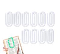 Clips acrílicos para papel, 10 piezas, marcapáginas, clips grandes para papel, para diario, oficina, planificador, libro, alimentos, documentos, carpetas, cuadernos