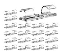 Clips adhesivos para cables | 20 piezas de clips transparentes de gestión de cables para pared | Soportes de alambre fuertes, organizador de cordones para debajo del escritorio, organizador de cables