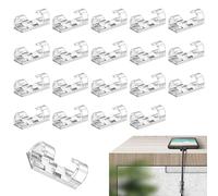 Clips Adhesivos Para Cables - 20 Piezas De Soporte Para Gestión De Cables Sin Perforación | Clips De Pared Para Cabls De Altavoz, Cabes De Carga USB, ables Ethernet, ables De Teclado, Org