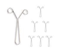 Clips ajustables en forma de Y con bordes enrollados, accesorios de joyería, cierre en forma de Y para un ajuste seguro y estilos, cierre de viaje compacto