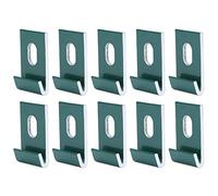 Clips Bass Clips Awesxture Ajuste de 10 piezas de aluminio Alejo de metal de aleación de aluminio para la instalación segura de invernadero Desgaste resistente a la corrosión (Verde)