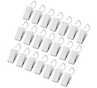 Clips Cortinas De Metal,30 Piezas Fotos Clips Con Ganchos,Apto Para Colgar Cortinas De Ducha, Cuerdas De Luces, Calcetines, Toallas, ExhibicióN De Manualidades (Blanco)