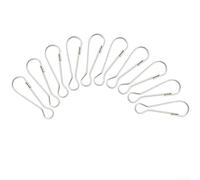 Clips de acero inoxidable para mástil de bandera, paquete de 10 unidades para fijación de bandera a driza en mástiles utilizados para exhibición nacional estatal o municipal