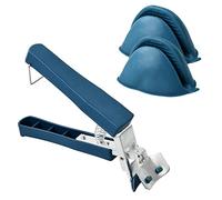 Clips de Agarre de Tazón + Guantes Protectores de Silicona, Agarre de Sartén de Horno de Microondas, Antideslizante Resistente a Altas Temperaturas para Cocina Anti-Escaldado