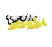 Clips de ajuste de arco de rueda para Nissan Juke para X-trail Murano delantero y trasero, kit de retenedor de pasador de empuje de plástico, color blanco y amarillo, juego de 20 piezas compatible con