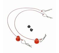 Clips de alambre para carcasa de carrocería de coche RC, paquete de 4 pasadores de retención de tornillos antipérdida de metal para 1/10 Hsp Arram Axial Ecx RC Negro Plata Verde (Roja)