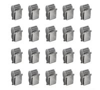 Clips de alambre para panel solar de 2 x 6 mm, sujetadores de cable de metal para matrices solares, barcos, marinas, caravanas, parque, configuración rápida, grado de resorte, color plateado, 13,85 x