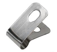 Clips de alambre para uso en rancho, 100 abrazaderas de montaje de acero inoxidable con tornillos para instalación de valla apretada (material 304: 100 clips + 100 tornillos)