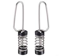 Clips de bandera de pesca, accesorios antideslizantes de acero inoxidable para barcos, drizas y antenas (2 piezas)