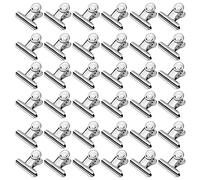 Clips de bisagra de metal para bolsas, archivos, escuela, oficina, suministros para el hogar, paquete de 36 abrazaderas de papel de 2 pulgadas, etiquetas plateadas, abrazaderas de archivo, resistentes