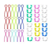 Clips de bobina, juego de 50 abrazaderas de bobina de colores mixtos, clips de plástico para bordado, acolchado, accesorios de costura, carretes de hilo para organizar (mezcla E)