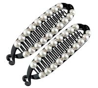 Clips de cabello de plátano, clips de cabello de plátano para mujeres - clips de plátano dobles Bullet Crow Clockcher Peine - Accesorios de peinado sin deslizamiento de doble deslizamiento para un est