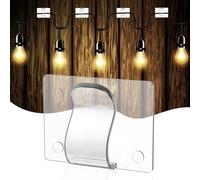 Clips de Cable Autoadhesivos, 60Pcs Clips de Alambre Adhesivos Adhesiva Clips Decorativos de Luces, Clips para Cables Soportes para Cables para Cable de USB, Navidad y Luces de Hadas - Gancho Simple