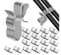 Clips De Cable Fotovoltaico 50 Piezas Abrazadera De Cable Acero Inoxidable Clips De Cable De Panel Solar Clips Cable De Remolque Clips Para Cables, Organizador De Cable Abrazadera Cable Fotovoltaico
