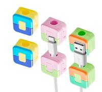 Clips de cable magnéticos - Cord Management Clips, Cable Management Desk Organization, 6 piezas Adhesive Desktop Cablee Keeper, for Office Desk Office School Apartment College Dorm Nightstand