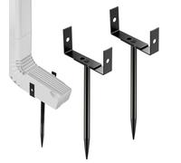 Clips de canalón, par de soporte ajustable para canalón, accesorios antioxidantes estables ajustables para uso al aire libre, terrazas y césped, para drenaje y prevención de