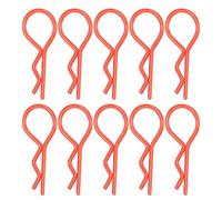 Clips de carcasa de coche RC Metal R Pins del cuerpo de alta calidad Durable 13 mm Fast Secure Hold para 1/5 1/6 1/8 1/10 coche RC 10pcs (naranja)