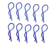 Clips de carcasa de coche RC Metal R Pins del cuerpo de alta calidad Durable 13mm Fast Secure Hold para 1/5 1/6 1/8 1/10 coche RC 10pcs (Azul)