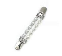 Clips De Cardigan 2 uds cárdigan Clip camisa suéter Collar pato Clip perla diamantes de imitación blusa hebilla ropa decoración broche Pin(Pearl)