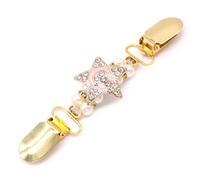 Clips De CáRdigan 2 uds., cárdigan for mujer, Clip for cuello, suéter, pinzas for chal, broches, amuleto de cristal, broche, alfileres, joyería con soporte de Clip de boca de pato(1)