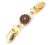 Clips De CáRdigan 2 uds., cárdigan for mujer, Clip for cuello, suéter, pinzas for chal, broches, amuleto de cristal, broche, alfileres, joyería con soporte de Clip de boca de pato(3)