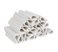 Clips de cinta para vallas, clips de montaje de protecciones para valla de privacidad valla de jardín 20 unidades (Blanco, 4,75 cm)