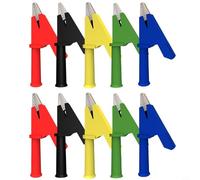 Clips de cocodrilo 10 piezas con mecanismo de resorte fuerte para conexión segura de cables en proyectos de electrónica e ingeniería