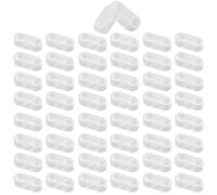 Clips de conector de plástico para 10 bolas para rodillo de cadena romano o vertical para ventana para persianas y cortinas, hebilla de cuentas blancas de 4,5 x 6 mm para vivir (50 unidades)