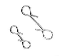 Clips de conector para aparejos de pesca en el mar, 30 unidades, sistema de cambio rápido Fastlink de 10 mm y 15 mm, acero inoxidable para configuraciones fiables de aparejos de terminal (10 mm)