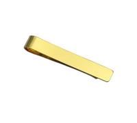 Clips de Corbata 2 unids/lote Clips de corbata for hombres acero inoxidable for 48x8x0,8mm boda joyería barra for(Gold)
