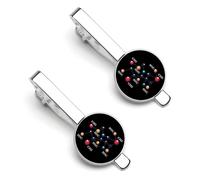 Clips de corbata de café con molécula de cafeína para hombre, para corbata, para negocios, bodas, regalos, 5,5 x 2,2 cm, 5.5x2.2cm, aleación, No es una piedra preciosa