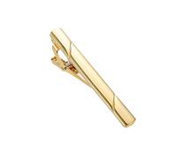 Clips de corbata de metal minimalistas para hombre, clip de corbata para corbata, abrazadera de cierre para negocios, boda, fiesta, ocasiones casuales u formales (dorado)
