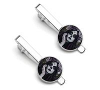 Clips de corbata para hombre, diseño de calavera con el tiempo del Día de los Muertos, 5,5 x 2,2 cm, 5.5x2.2cm, aleación, No es una piedra preciosa