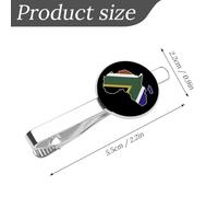 Clips de corbata para hombre, diseño de mapa de África con bandera de Sudáfrica, para corbata, para regalos de boda, negocios, 5,5 x 2,2 cm, 5.5x2.2cm, aleación, No es una piedra preciosa