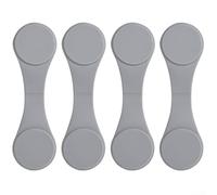 Clips de cortina de ducha de silicona Eco Conscious con fuerte fuerza magnética (gris)